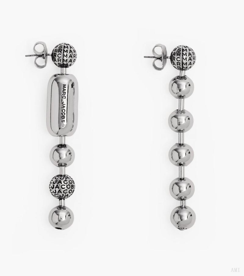 Marc Jacobs | The Monogram Ball Chain Earrings - Light Antique Silver