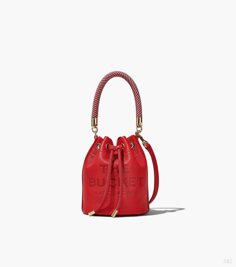 Marc Jacobs | The Leather Mini Bucket Bag - True Red