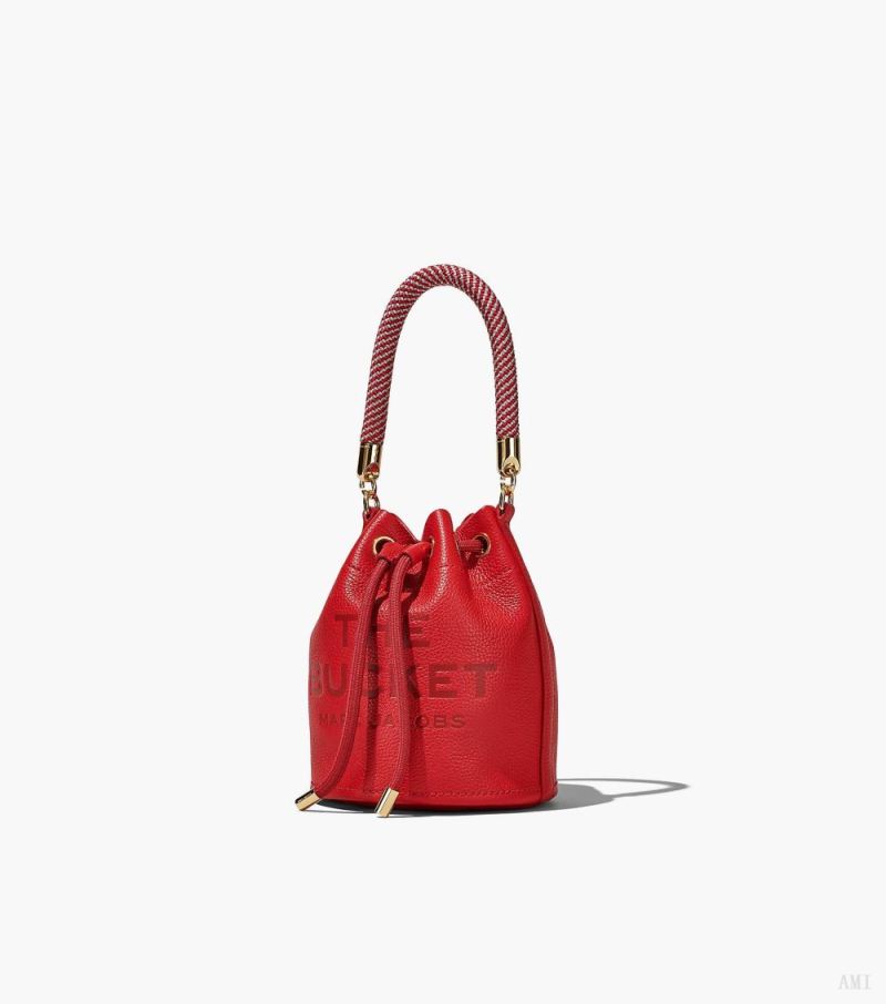 Marc Jacobs | The Leather Mini Bucket Bag - True Red