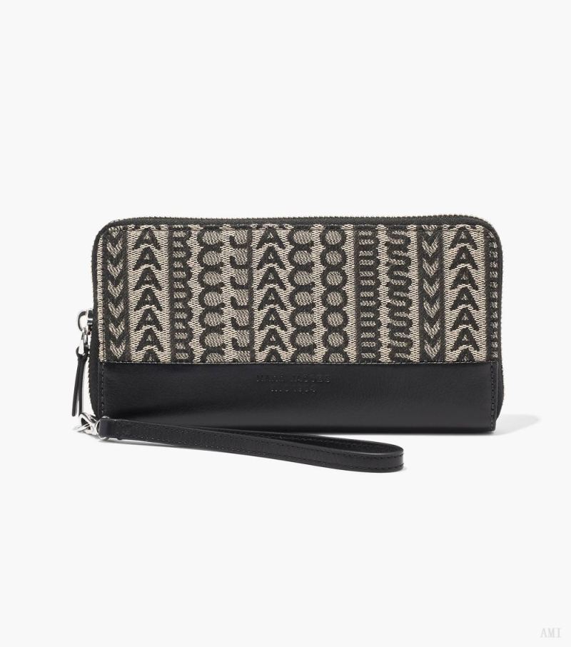 Marc Jacobs | The Monogram Jacquard Continental Wristlet Wallet - Beige Multi - Click Image to Close