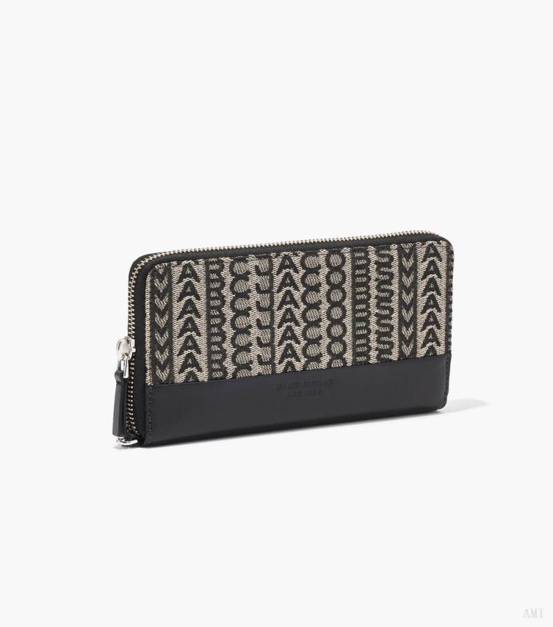 Marc Jacobs | The Monogram Jacquard Continental Wristlet Wallet - Beige Multi