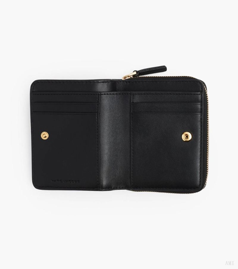 Marc Jacobs | The Leather Mini Compact Wallet - Black