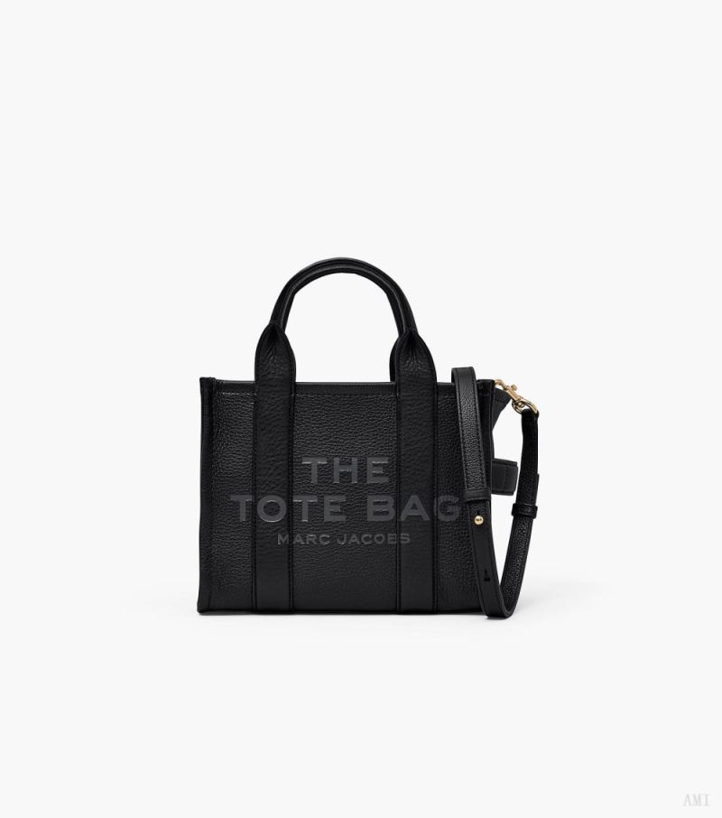 Marc Jacobs | The Leather Small Tote Bag - Black - Click Image to Close