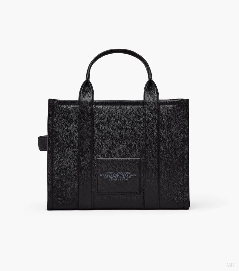 Marc Jacobs | The Leather Medium Tote Bag - Black