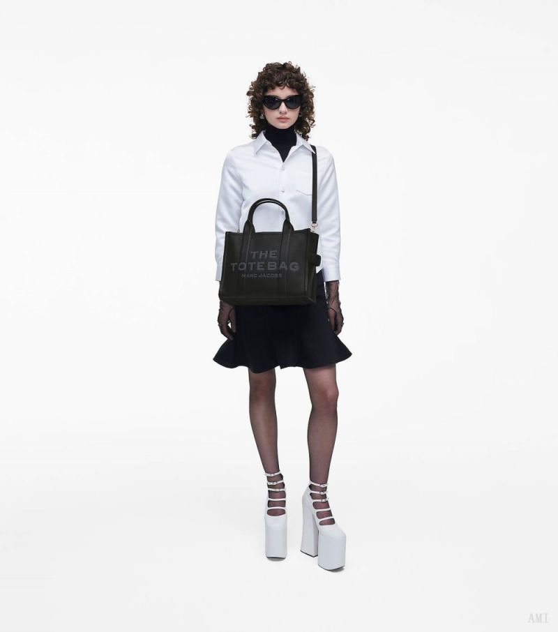 Marc Jacobs | The Leather Medium Tote Bag - Black