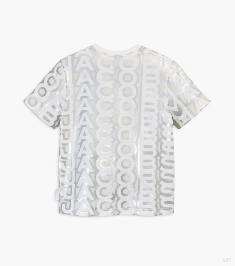 Marc Jacobs | The Monogram Baby Tee - Silver/Bright White