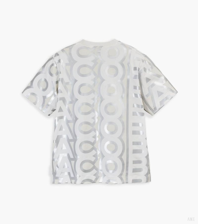 Marc Jacobs | The Monogram Big T-Shirt - Silver/Bright White