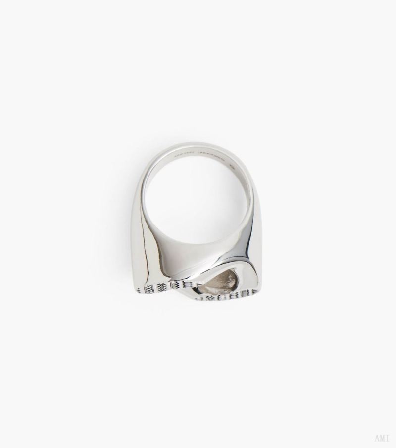 Marc Jacobs | The Monogram Signet Ring - Light Antique Silver