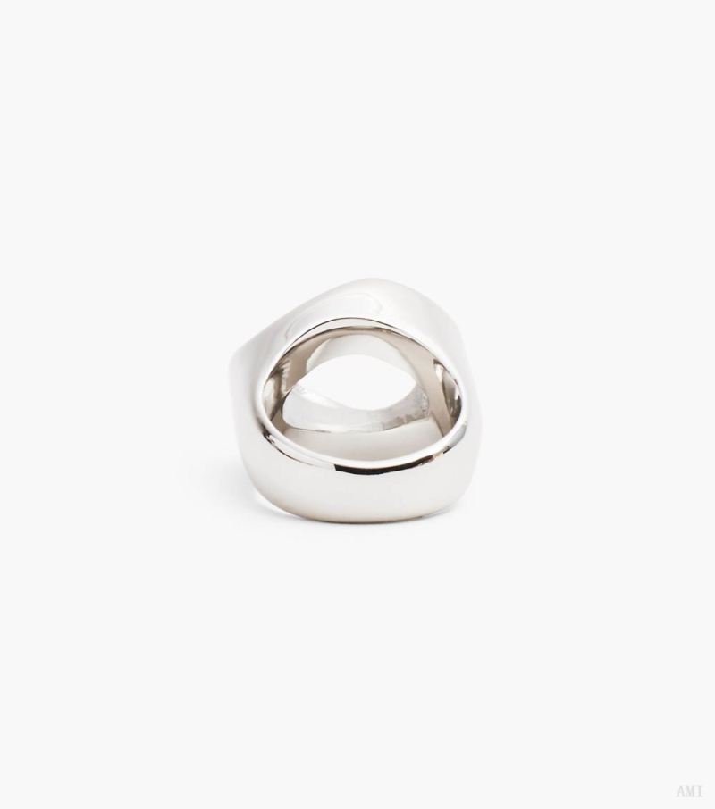 Marc Jacobs | The Monogram Signet Ring - Light Antique Silver