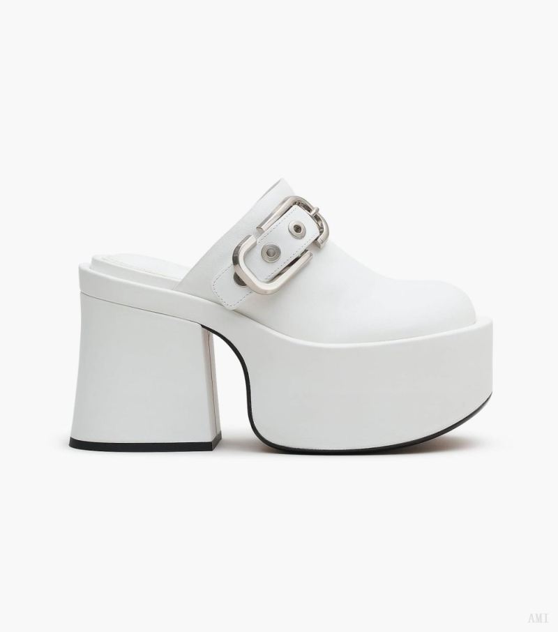 Marc Jacobs | The J Marc Leather Clog - White - Click Image to Close