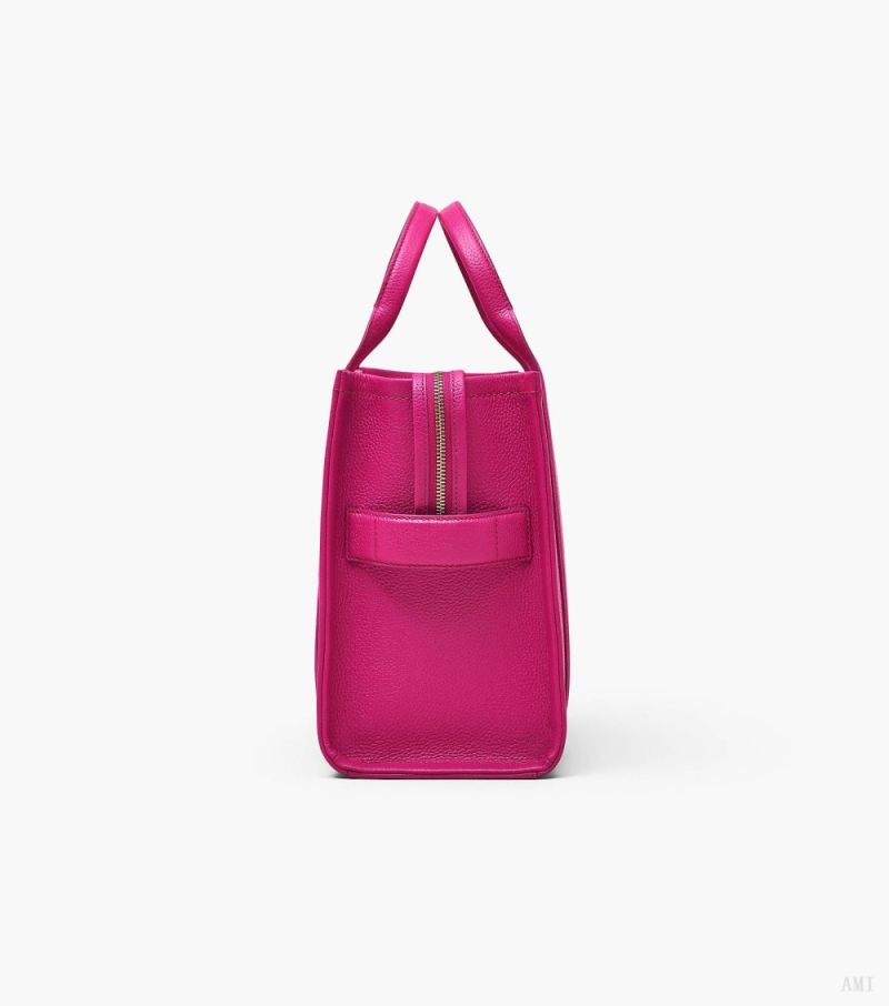 Marc Jacobs | The Leather Medium Tote Bag - Lipstick Pink