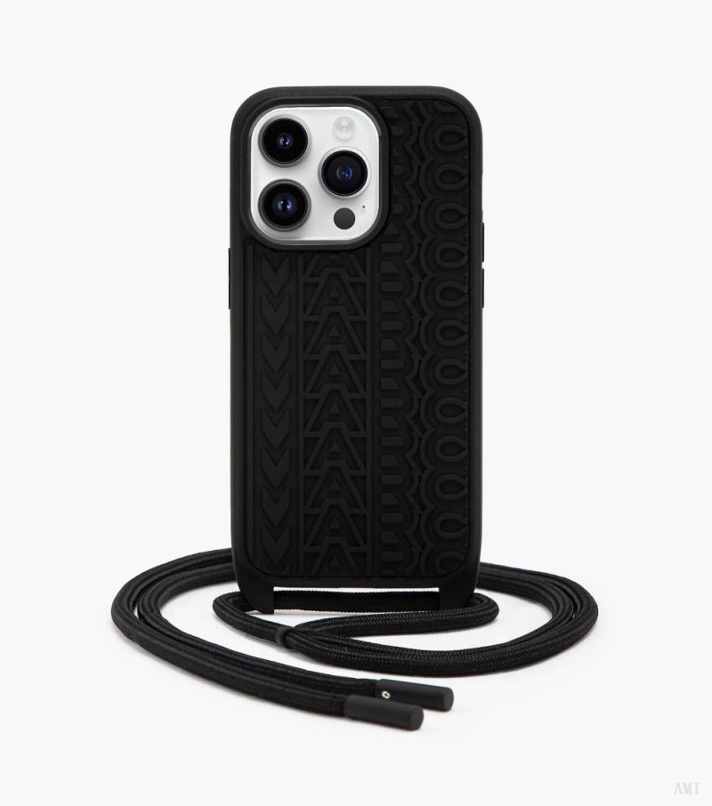 Marc Jacobs | The Monogram Iphone 14 Pro Crossbody Case - Black - Click Image to Close