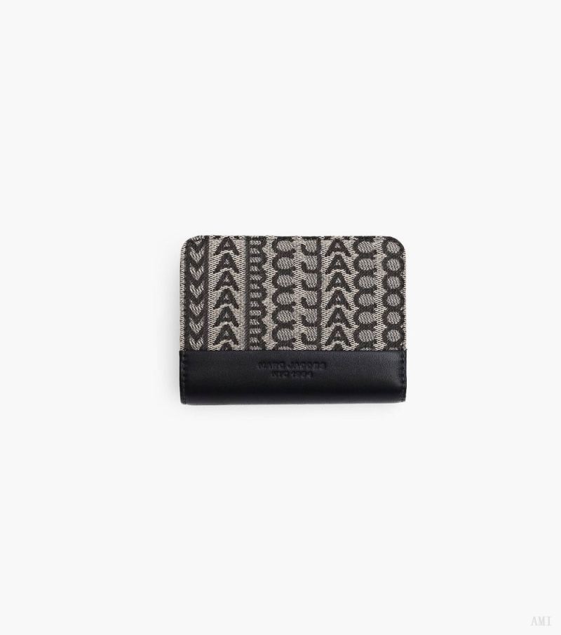 Marc Jacobs | The Monogram Jacquard Mini Compact Wallet - Beige Multi