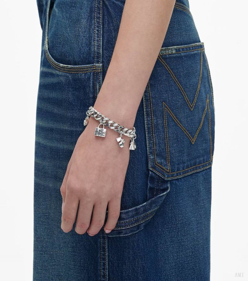 Marc Jacobs | The Mini Icon Charm Bracelet - Light Antique Silver