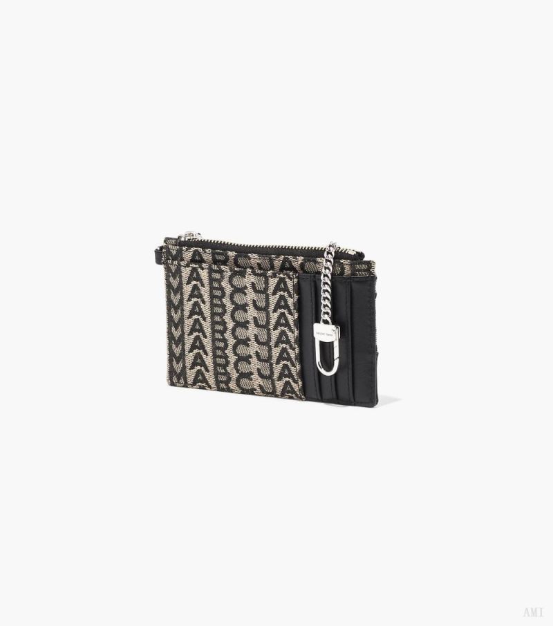 Marc Jacobs | The Monogram Top Zip Wristlet - Beige Multi