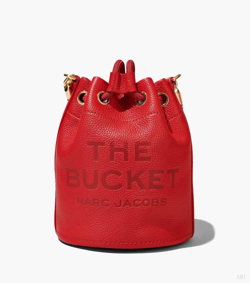 Marc Jacobs | The Leather Mini Bucket Bag - True Red