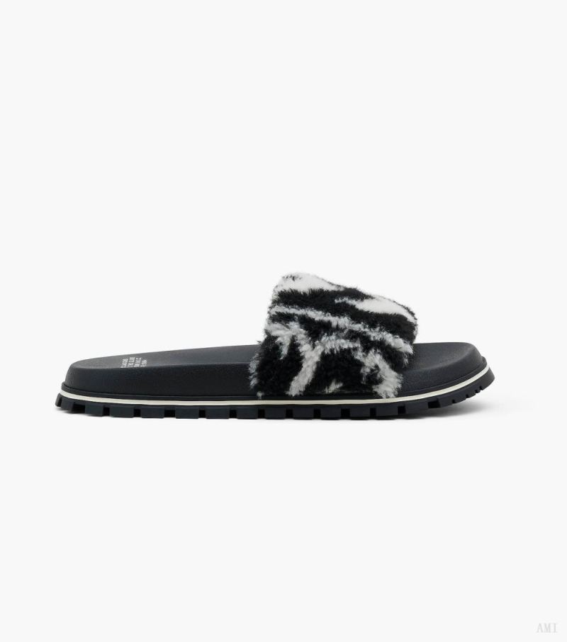 Marc Jacobs | The Monogram Teddy Slide - Black/Ivory