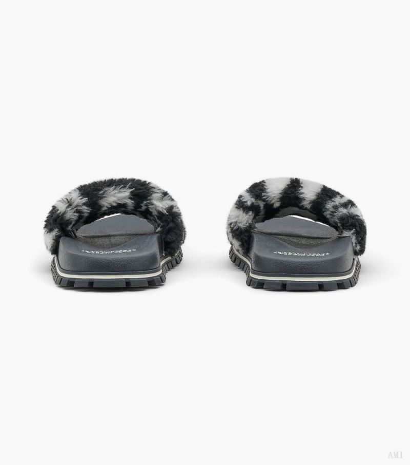 Marc Jacobs | The Monogram Teddy Slide - Black/Ivory