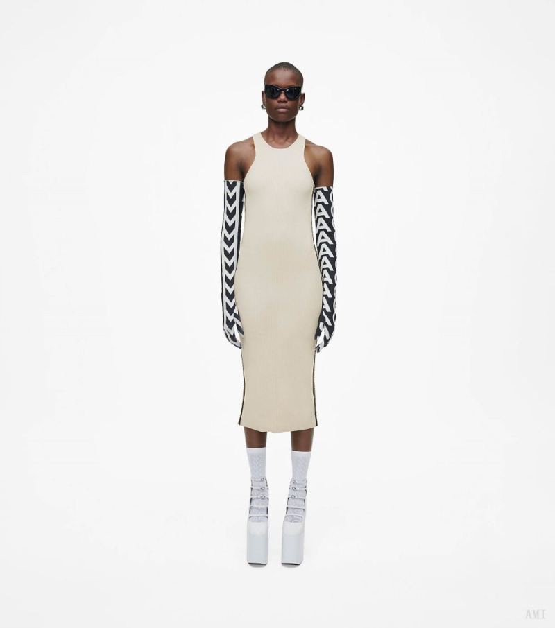 Marc Jacobs | The Logo Racer Dress - Ivory/Black - Click Image to Close