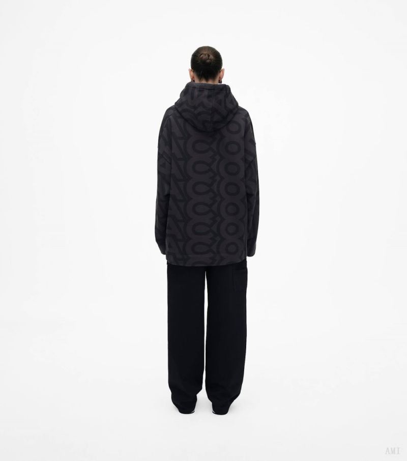 Marc Jacobs | The Monogram Oversized Hoodie - Black/Charcoal