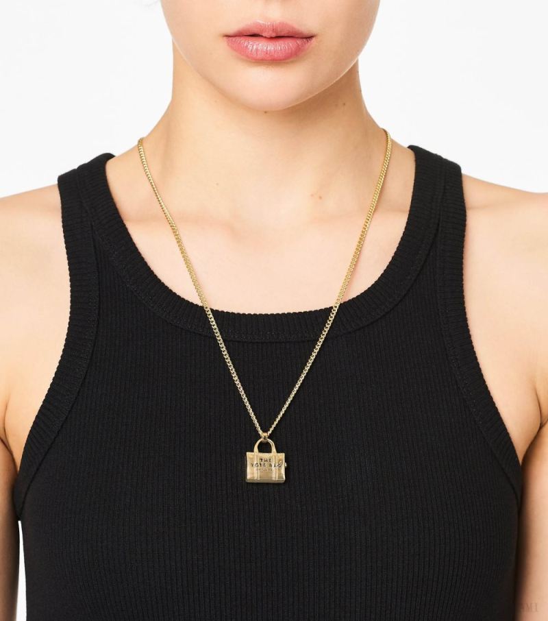 Marc Jacobs | The Tote Bag Necklace - Light Antique Gold