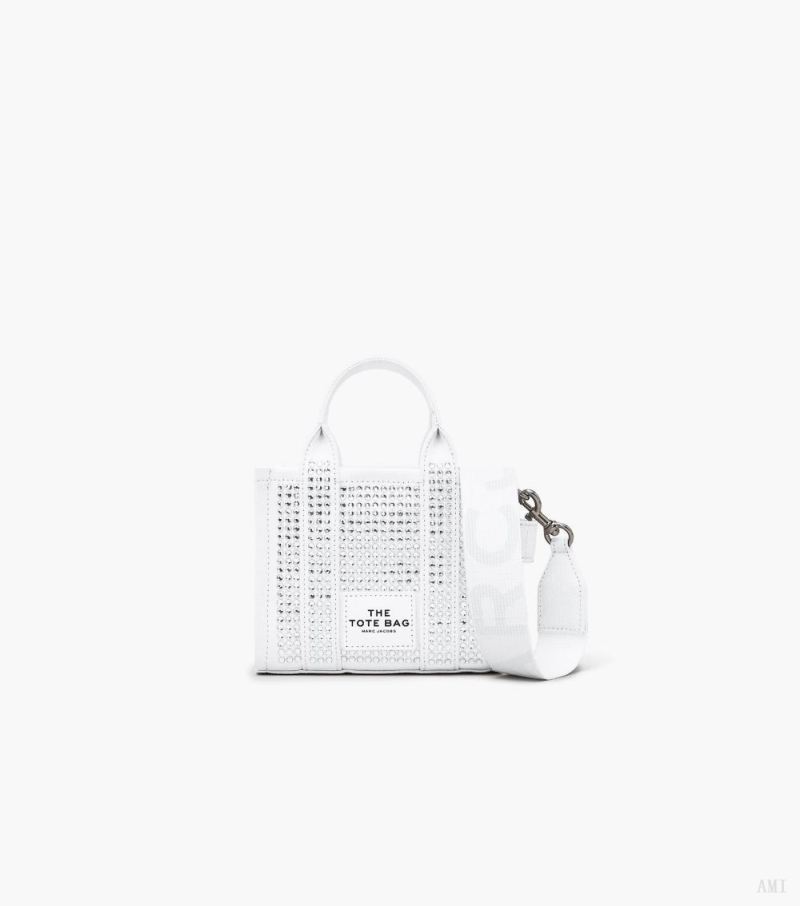 Marc Jacobs | The Crystal Canvas Mini Tote Bag - White Crystal - Click Image to Close