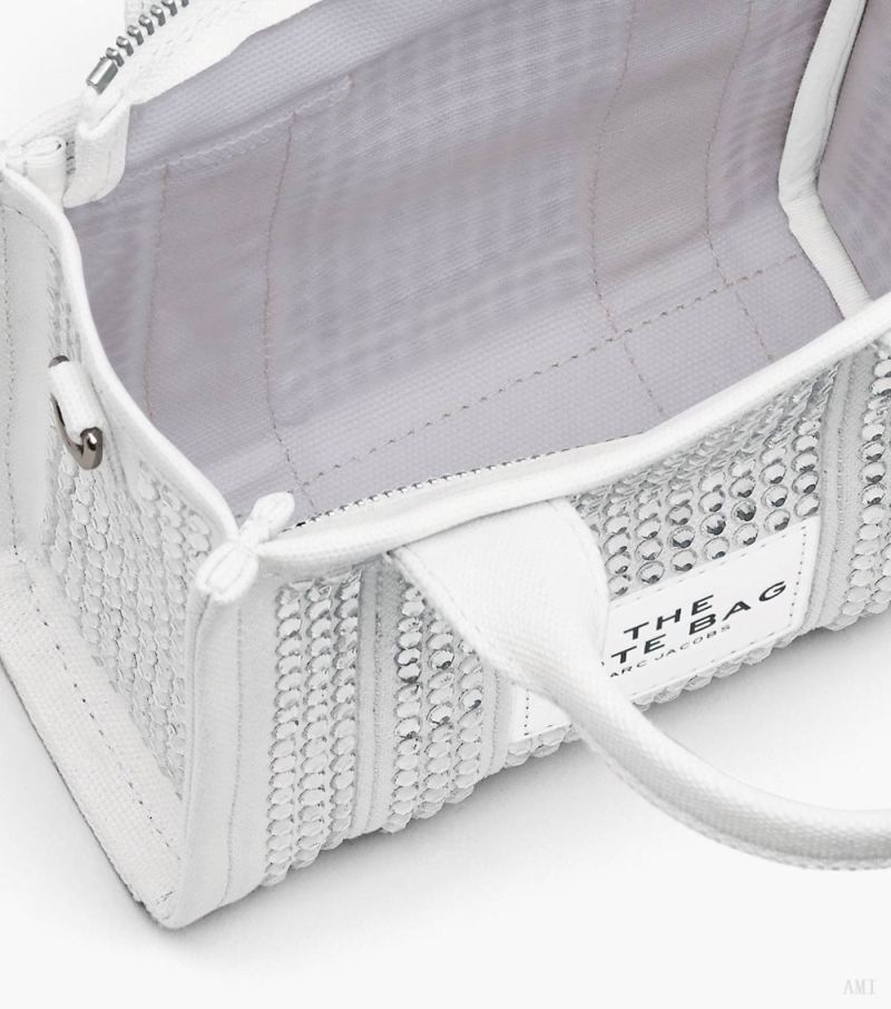 Marc Jacobs | The Crystal Canvas Mini Tote Bag - White Crystal