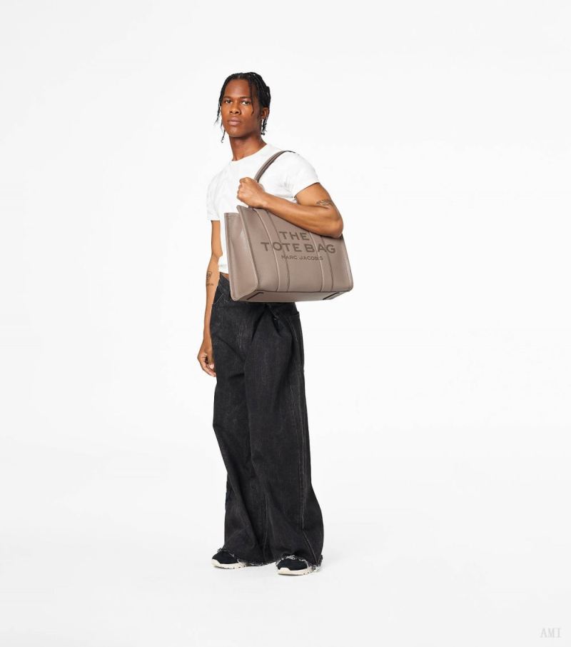 Marc Jacobs | The Leather Large Tote Bag - Cement