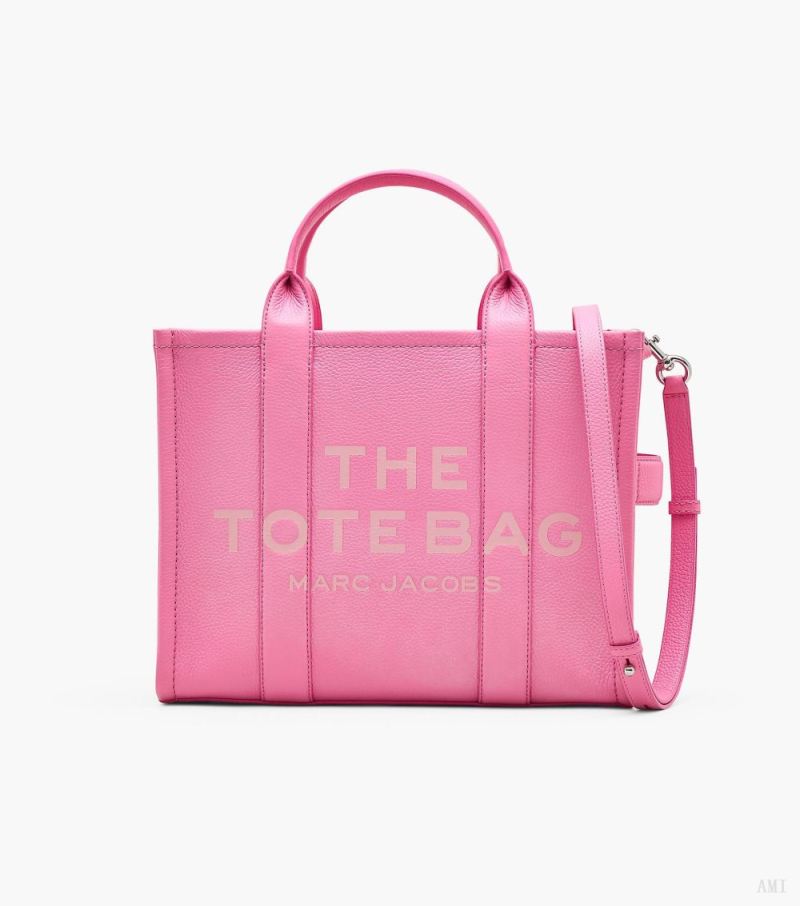 Marc Jacobs | The Leather Medium Tote Bag - Petal Pink - Click Image to Close