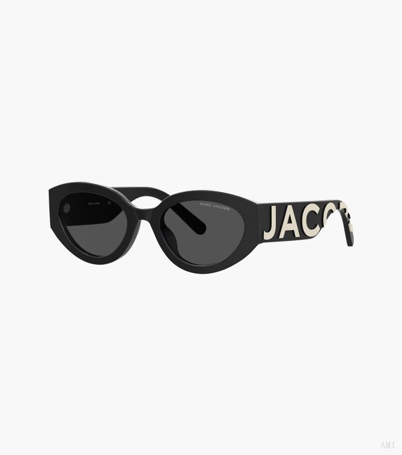 Marc Jacobs | The Marc Jacobs Oval Sunglasses - Black/White