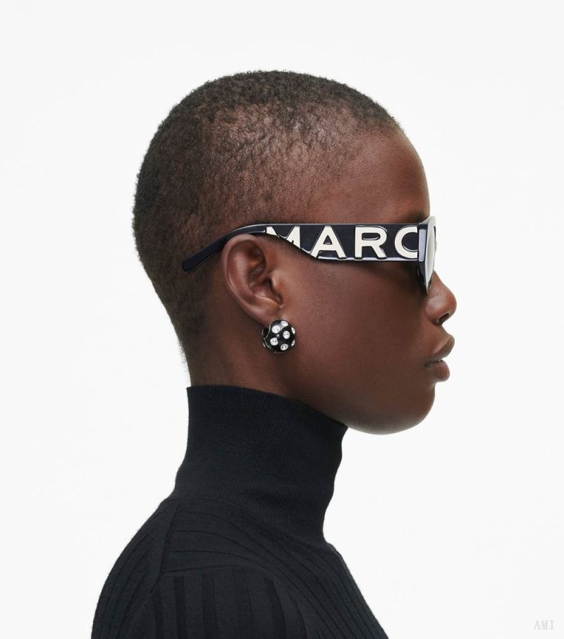 Marc Jacobs | The Marc Jacobs Oval Sunglasses - Black/White