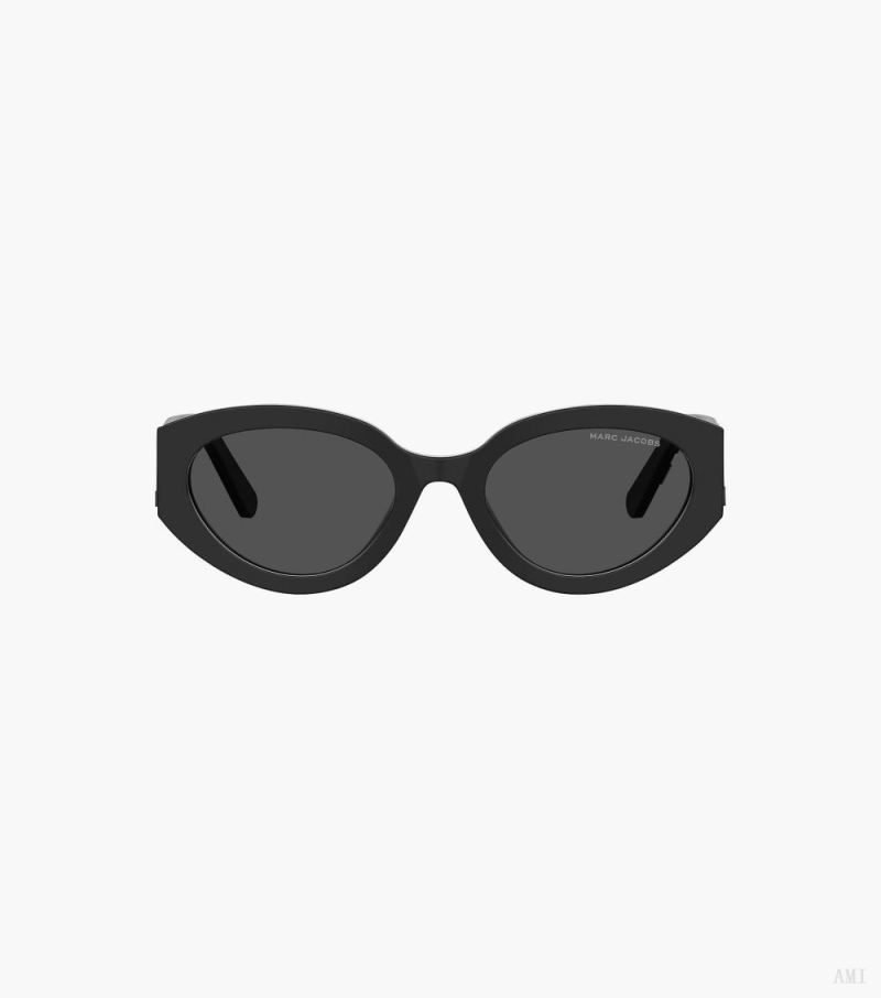 Marc Jacobs | The Marc Jacobs Oval Sunglasses - Black/White