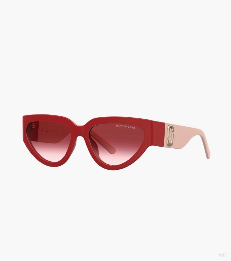 Marc Jacobs | The J Marc Cat Eye Sunglasses - Red - Click Image to Close