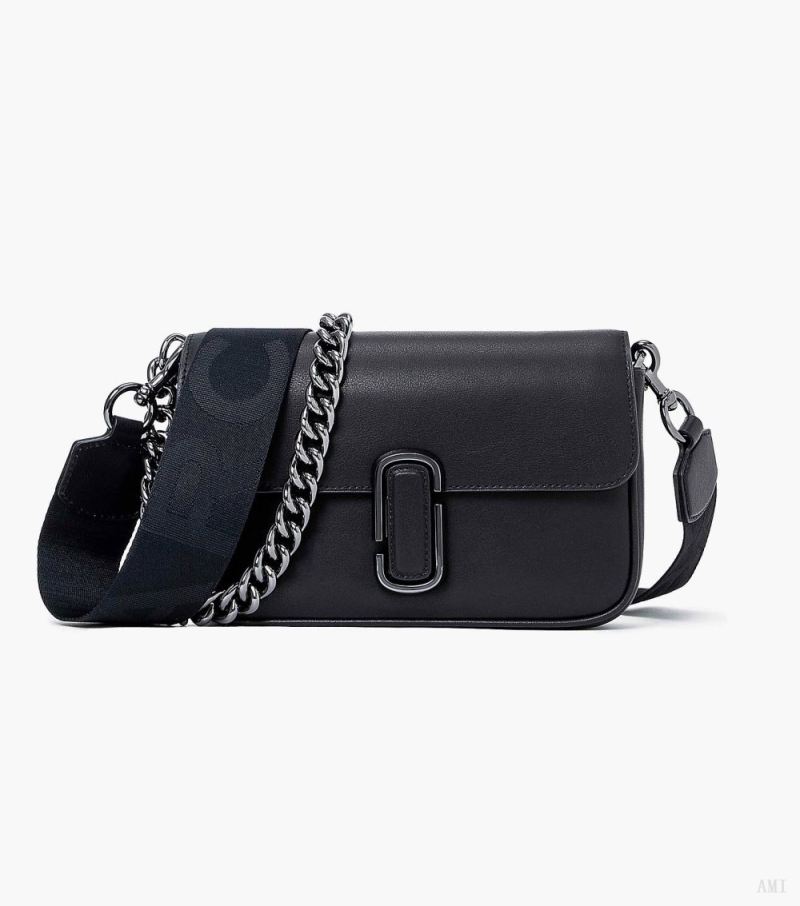 Marc Jacobs | The J Marc Soft Shoulder Bag - Black/Gunmetal