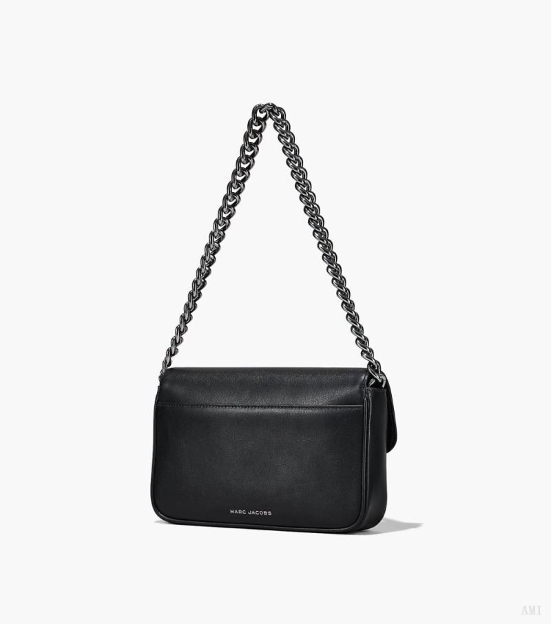 Marc Jacobs | The J Marc Soft Shoulder Bag - Black/Gunmetal