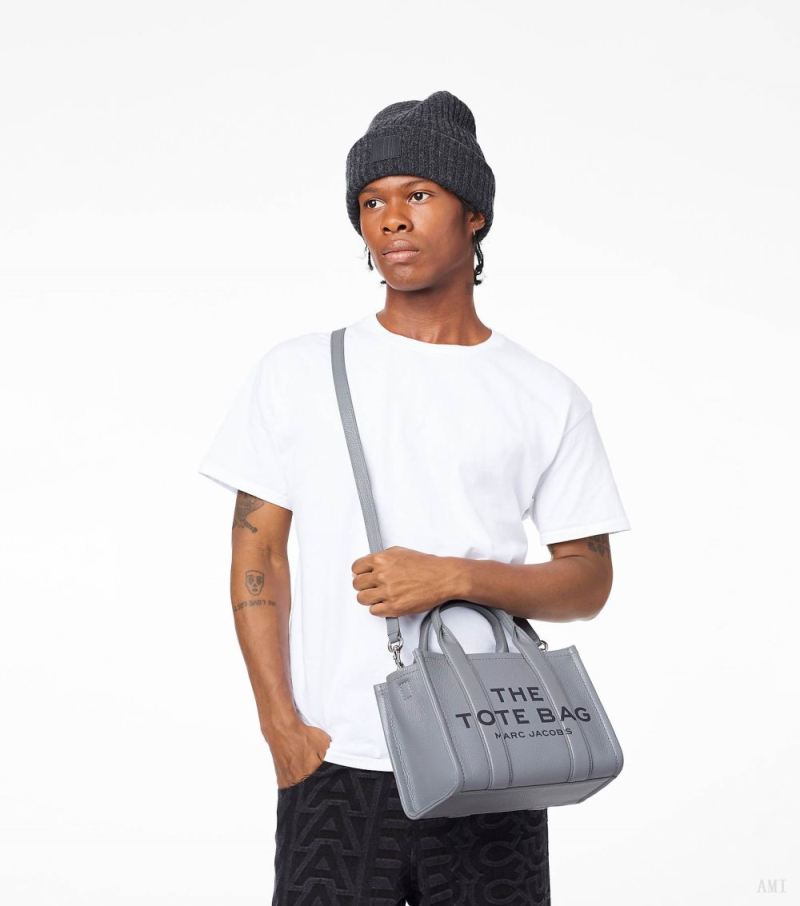 Marc Jacobs | The Leather Small Tote Bag - Wolf Grey