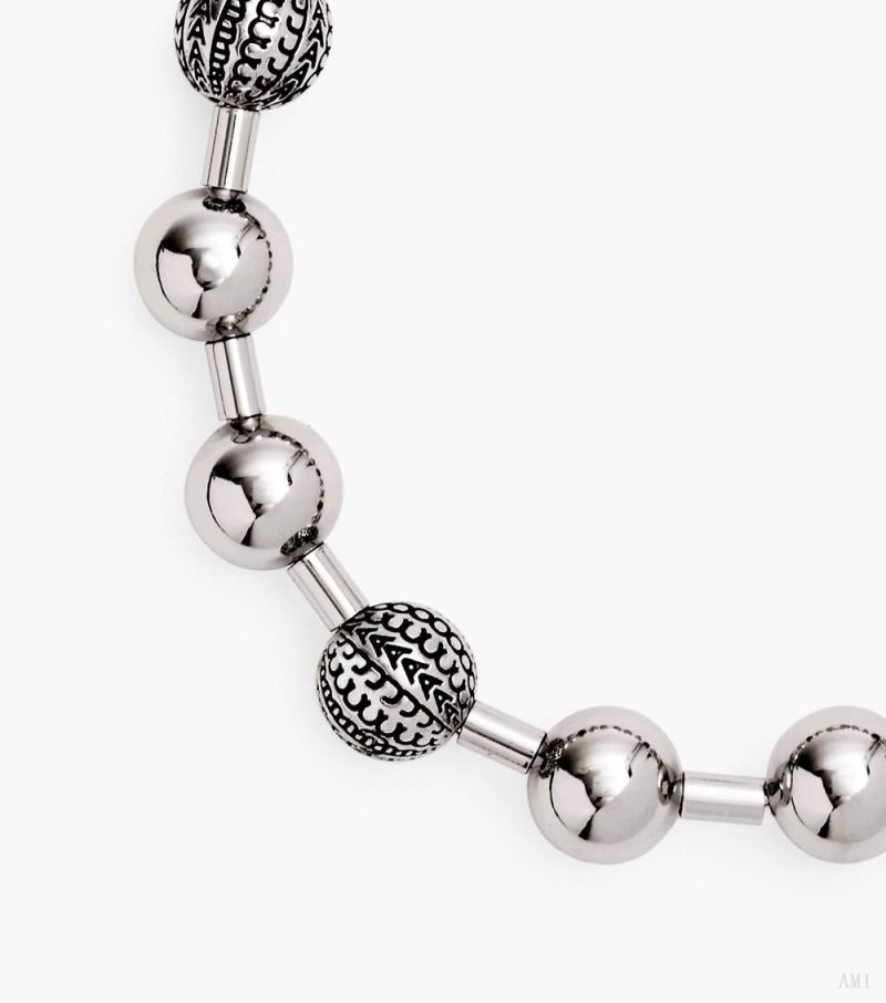 Marc Jacobs | The Monogram Ball Chain Bracelet - Light Antique Silver