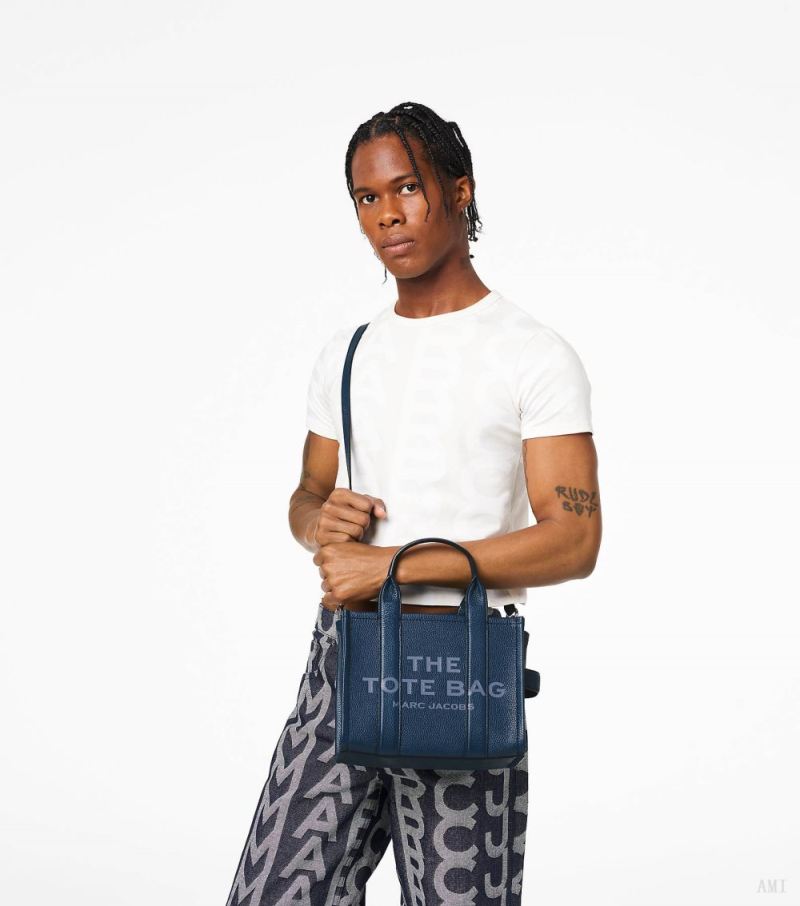 Marc Jacobs | The Leather Small Tote Bag - Blue Sea