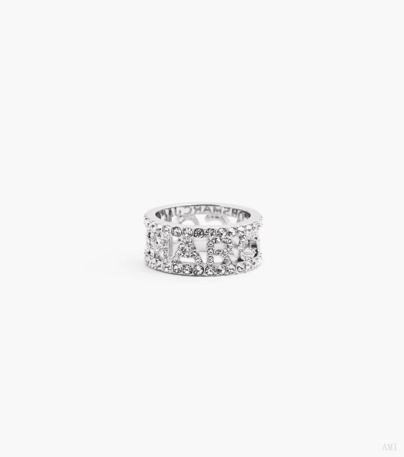 Marc Jacobs | The Monogram Pave Ring - Silver/Crystal