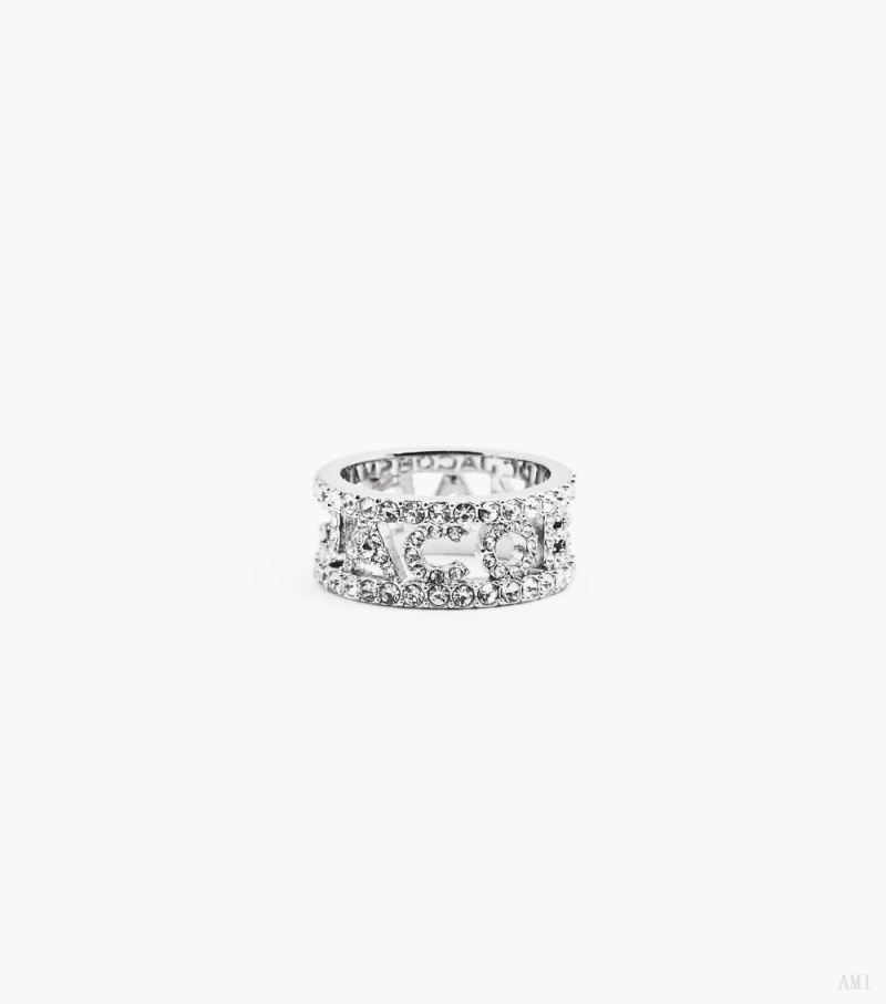 Marc Jacobs | The Monogram Pave Ring - Silver/Crystal