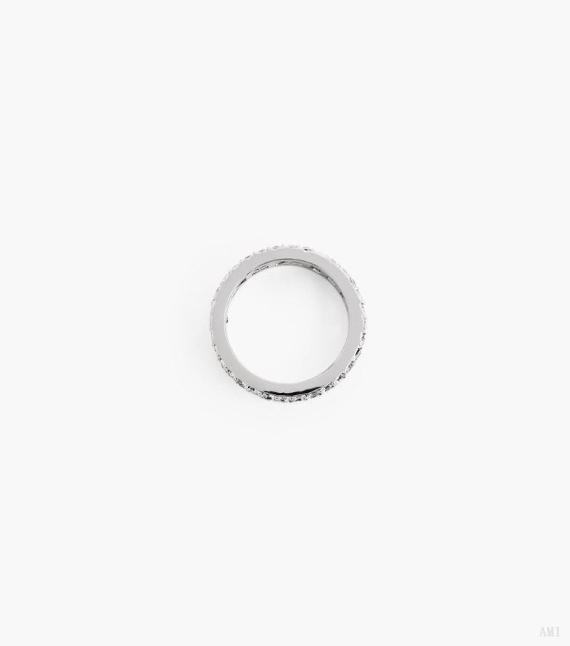 Marc Jacobs | The Monogram Pave Ring - Silver/Crystal