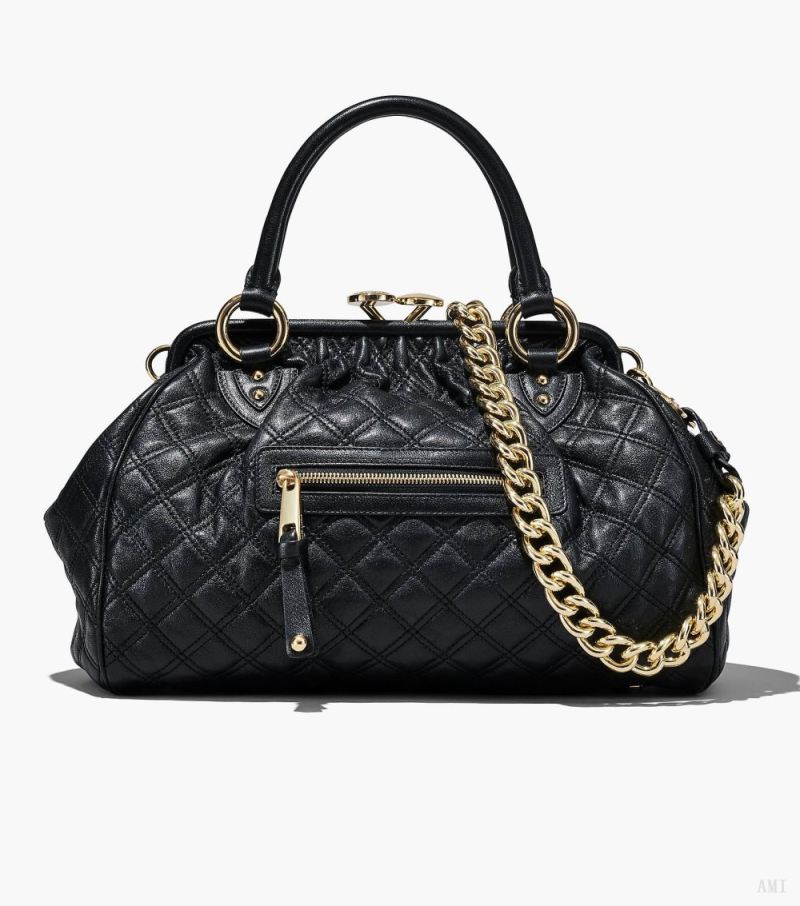 Marc Jacobs | Re-Edition Quilted Leather Stam Bag - Black - Click Image to Close