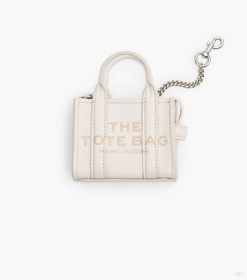 Marc Jacobs | The Nano Tote Bag Charm - Cotton/Silver