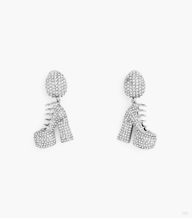 Marc Jacobs | The Pave Kiki Boot Earrings - Silver/Crystal