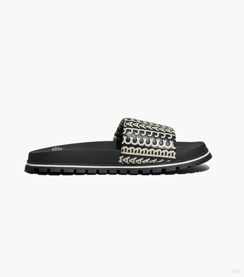 Marc Jacobs | The Monogram Slide - Black/White