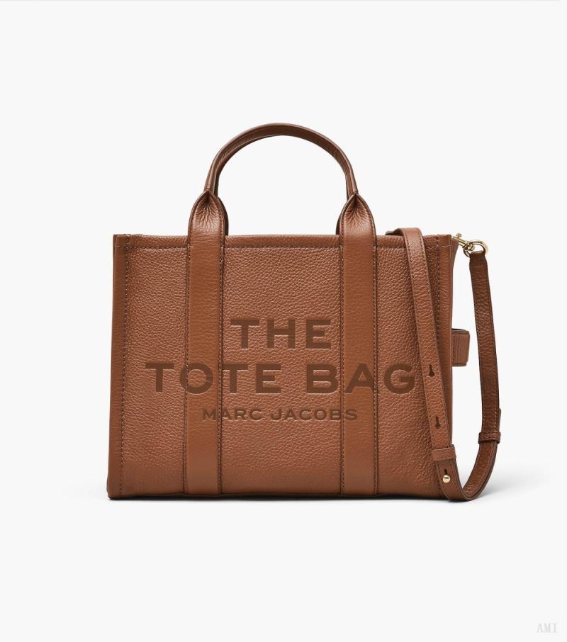 Marc Jacobs | The Leather Medium Tote Bag - Argan Oil - Click Image to Close