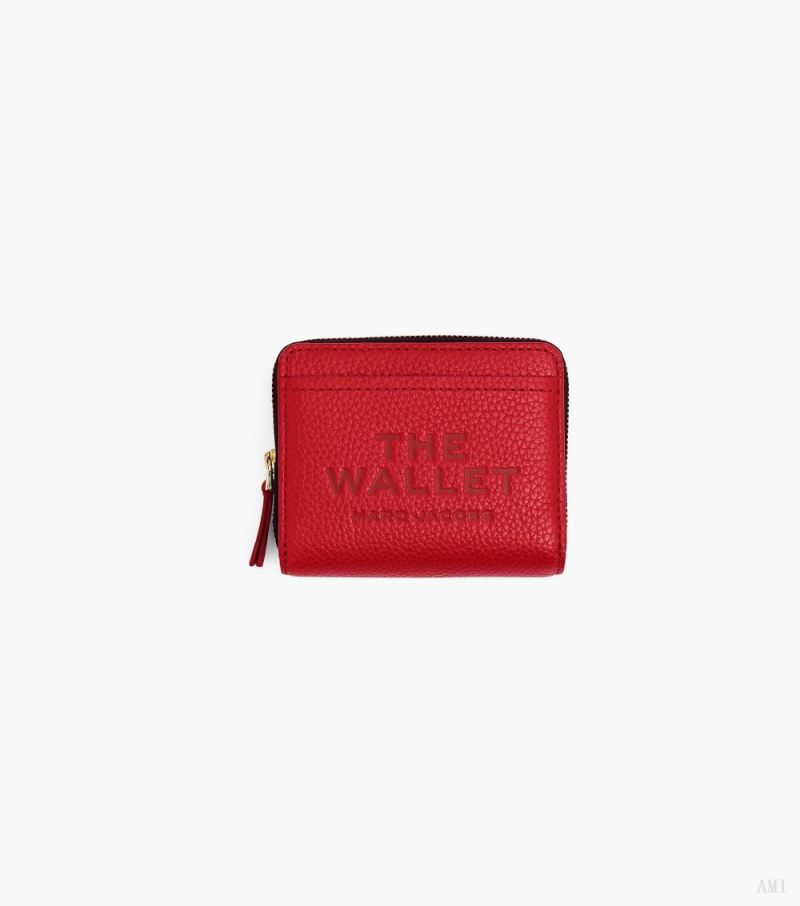 Marc Jacobs | The Leather Mini Compact Wallet - True Red