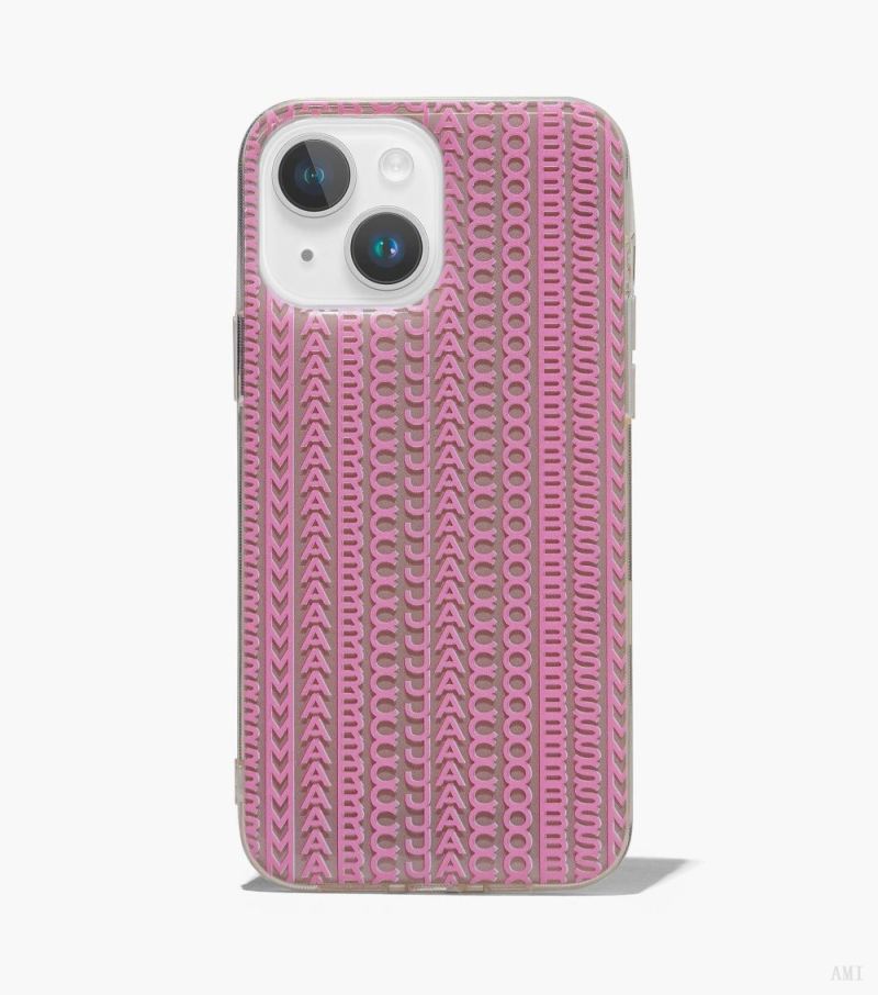 Marc Jacobs | The Monogram Iphone Case 14 Max - Taupe/Pink - Click Image to Close