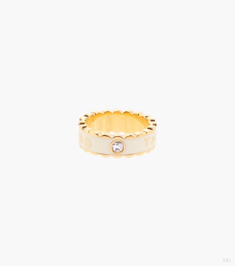 Marc Jacobs | The Scallop Medallion Ring - Cream/Gold