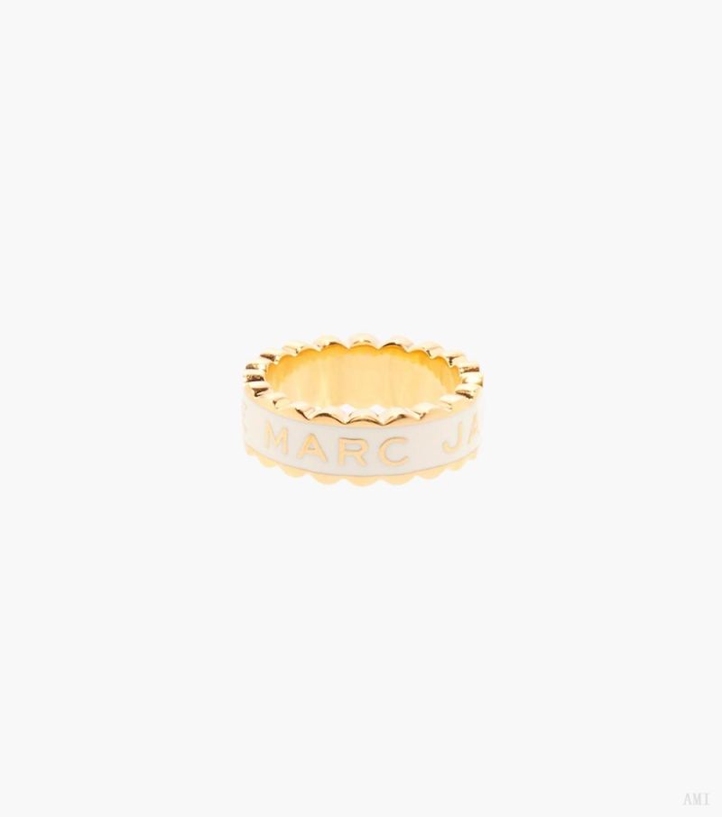 Marc Jacobs | The Scallop Medallion Ring - Cream/Gold